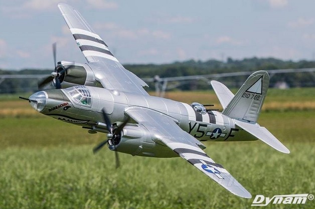 Dynam B-26 Marauder Silver 1500mm Silver PNP